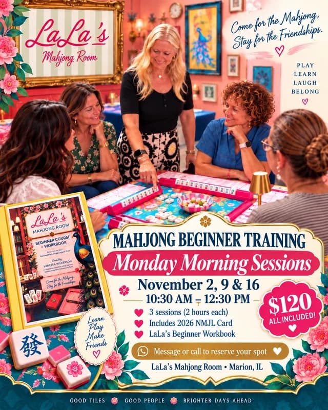 Monday Morning Beginner Mahjong Training at LaLa’s Mahjong Room - 10:30 am to 12:30 pm — Event #1